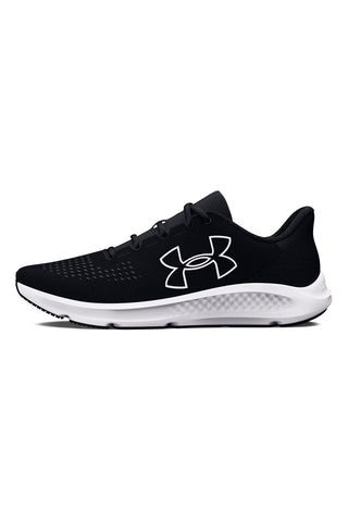 Under Armour Charged Pursuit 3 Bl. Schwarz-weiße Laufschuhe
