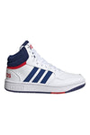 Adidas Hoops 3.0 Mid K Weiße hohe Turnschuhe