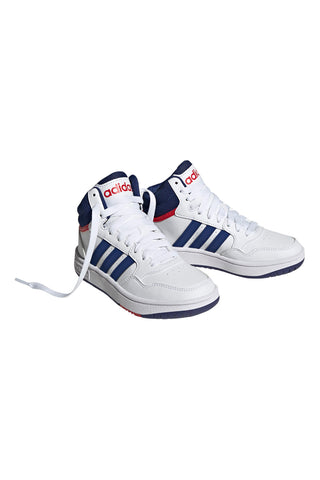 Adidas Hoops 3.0 Mid K Weiße hohe Turnschuhe