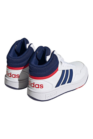 Adidas Hoops 3.0 Mid K Weiße hohe Turnschuhe