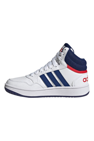 Adidas Hoops 3.0 Mid K Weiße hohe Turnschuhe