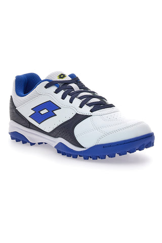 Weiße und blaue Fußballschuhe Lotto Tacto 300 VII TF