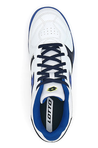 Weiße und blaue Fußballschuhe Lotto Tacto 300 VII TF