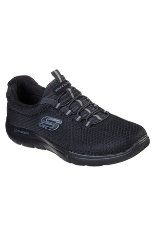 Skechers Summits Schwarze Slip-On-Sneaker