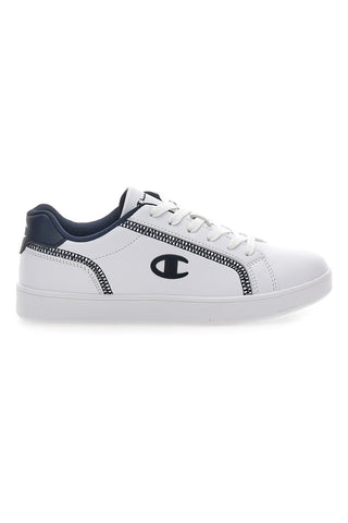 Sneakers Bianche e Blu Con Cuciture a Vista Champion Alex B