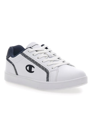 Sneakers Bianche e Blu Con Cuciture a Vista Champion Alex B