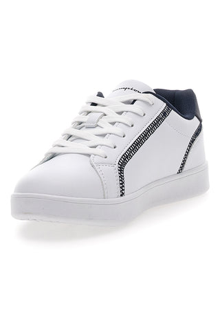 Sneakers Bianche e Blu Con Cuciture a Vista Champion Alex B