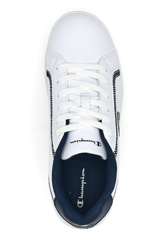 Sneakers Bianche e Blu Con Cuciture a Vista Champion Alex B
