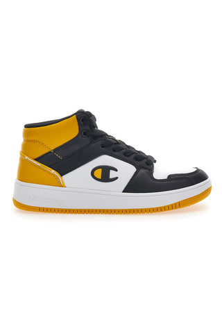 Sneakers Gialle e Bianche Champion Rebound 2 Mid