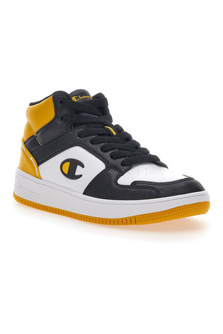 Sneakers Gialle e Bianche Champion Rebound 2 Mid