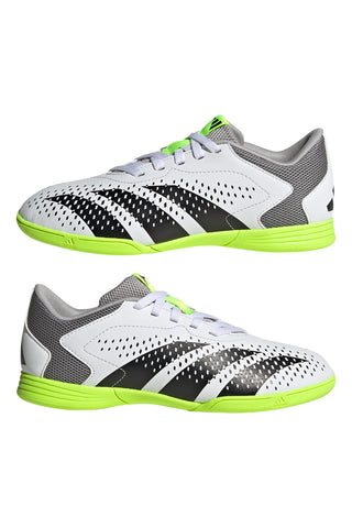 Weiße und schwarze Futsal-Fußballschuhe Adidas Predator Accuracy 4