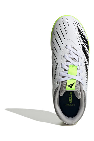 Weiße und schwarze Futsal-Fußballschuhe Adidas Predator Accuracy 4