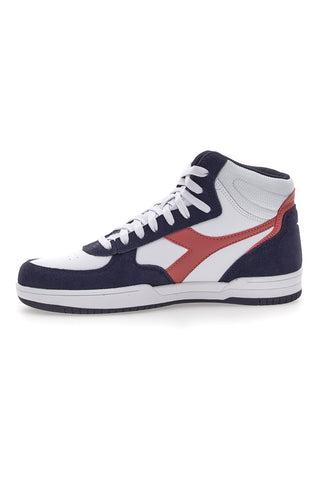 WEISSE MITTLERE SNEAKERS MIT LILA DETAILS DIADORA RAPTOR HIGH SL
