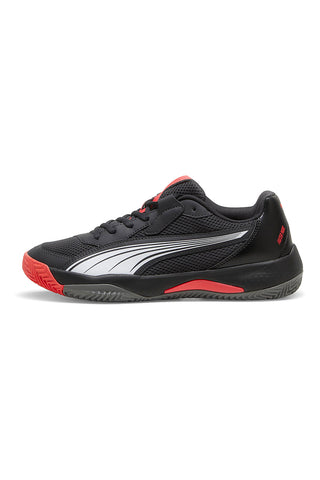 Schwarze Padel-Schuhe mit roten Details Puma Nova Court