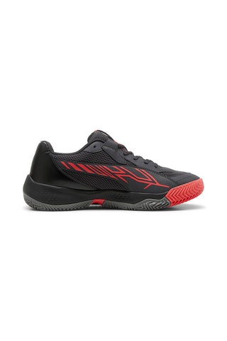 Schwarze Padel-Schuhe mit roten Details Puma Nova Court