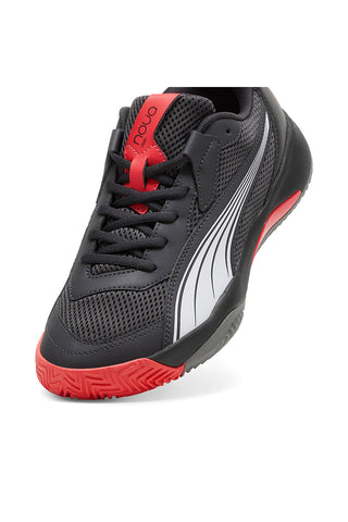Schwarze Padel-Schuhe mit roten Details Puma Nova Court