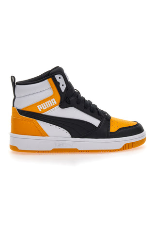 Sneakers Alte Gialle/Nere Puma Rebound V6 Mid JR