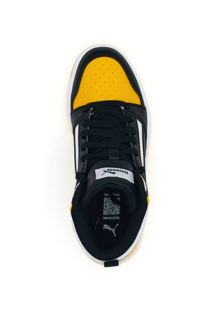 Puma Rebound V6 Mid JR Hohe Turnschuhe in Gelb/Schwarz