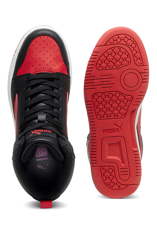 Sneakers Alte Nere e Rosse Puma Rebound V6 mid