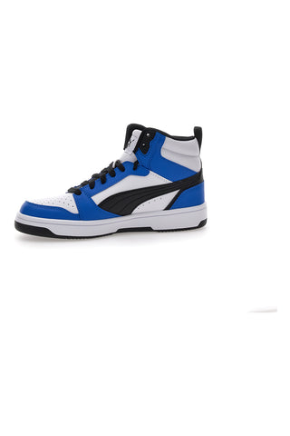 Sneakers alte Bianche e Blu Puma Rebound V6 mid