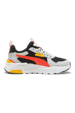 Graue, rote und schwarze Turnschuhe PUMA TRINITY LITE JR