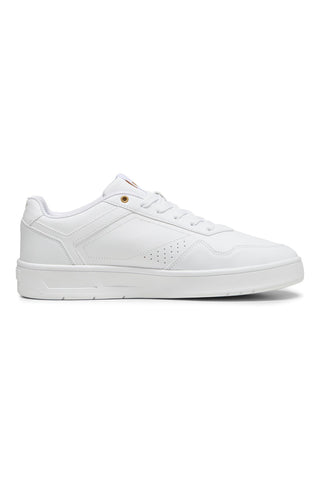 Weiße Turnschuhe mit goldenen Details Puma Court Classic