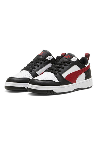 Sneakers Nere Bianche e Rosse Puma Rebound V6 Low