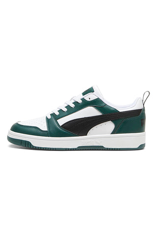 Sneakers Nere Bianche e Verdi Puma Rebound V6 Low