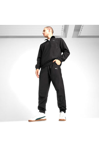 Schwarze, weiße und grüne Puma Rebound V6 Low-Sneaker