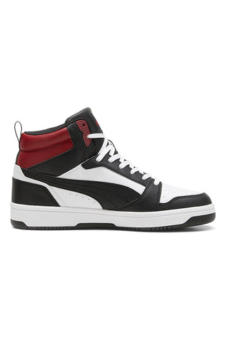 Weiße hohe Sneakers mit schwarzen und roten Details Puma Rebound V6 39232624