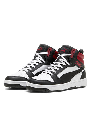 Weiße hohe Sneakers mit schwarzen und roten Details Puma Rebound V6 39232624