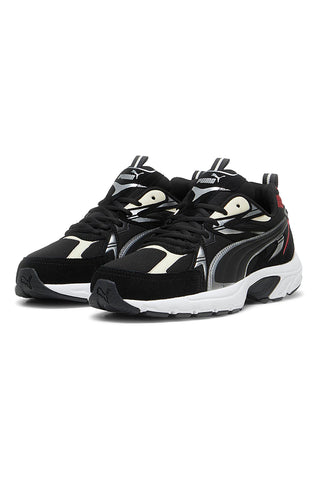 Schwarze Sneaker mit farbigen PUMA Milenio Tech Wildleder-Details
