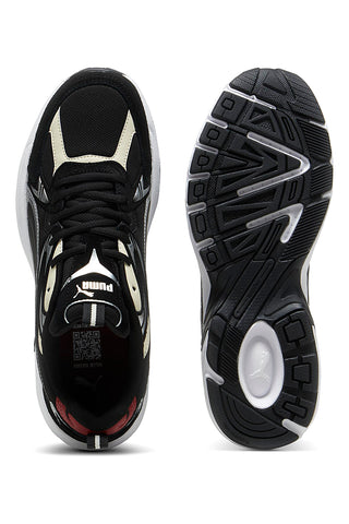 Schwarze Sneaker mit farbigen PUMA Milenio Tech Wildleder-Details