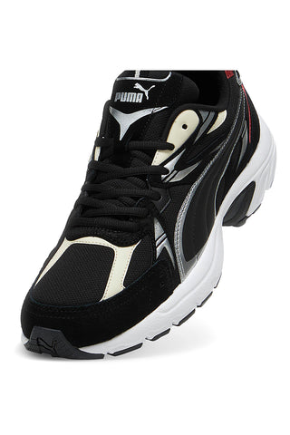 Schwarze Sneaker mit farbigen PUMA Milenio Tech Wildleder-Details