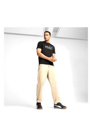 Schwarze Turnschuhe mit weißen Bändern Puma Turino II