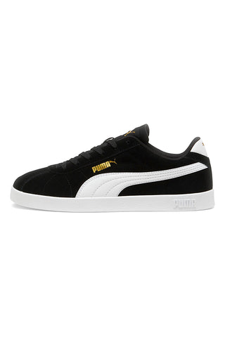 Schwarze Turnschuhe mit weißem Puma Club II-Band