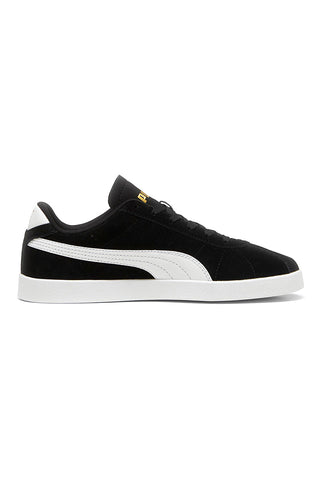 Schwarze Turnschuhe mit weißem Puma Club II-Band