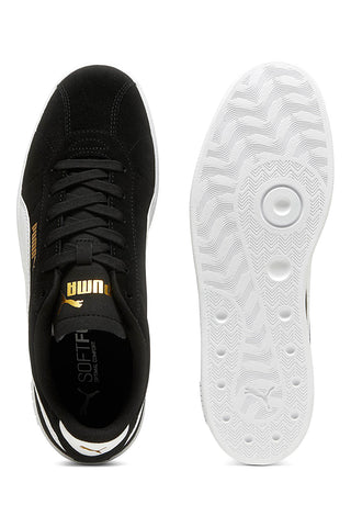 Schwarze Turnschuhe mit weißem Puma Club II-Band
