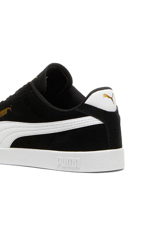 Schwarze Turnschuhe mit weißem Puma Club II-Band
