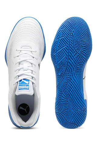 Scarpe da calcetto bianche e suola blu Puma Truco III