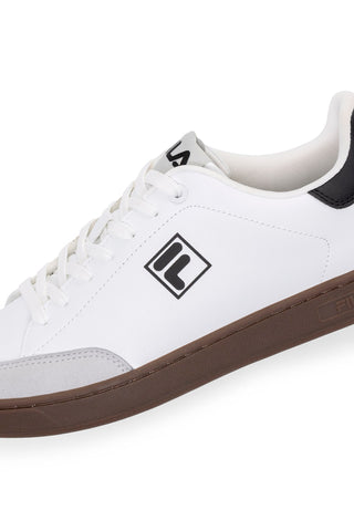 Weiße und schwarze Sneakers mit kontrastierender Sohle FILA COURTBAY