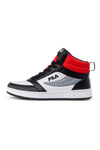 Sneakers Mid-Cut Nere e Rosse con Lacci FILA REGA NF MID TEENS