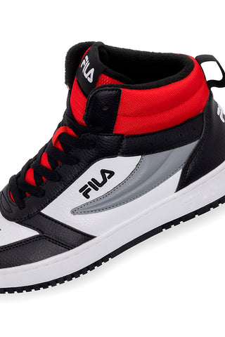 Sneakers Mid-Cut Nere e Rosse con Lacci FILA REGA NF MID TEENS