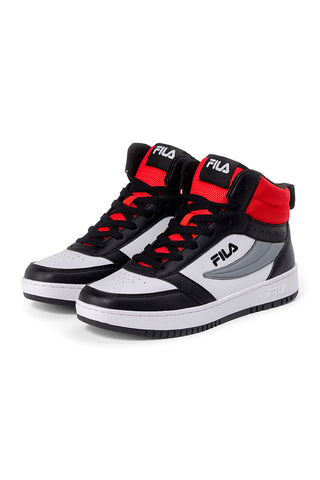 Sneakers Mid-Cut Nere e Rosse con Lacci FILA REGA NF MID TEENS