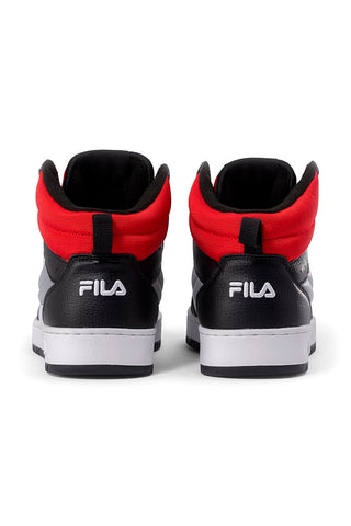 Sneakers Mid-Cut Nere e Rosse con Lacci FILA REGA NF MID TEENS