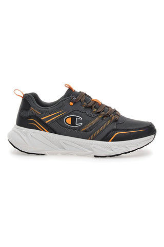 Graue und orangefarbene Champion Warrior Low Cut Shoe Fitnessschuhe