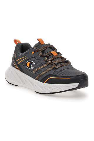 Graue und orangefarbene Champion Warrior Low Cut Shoe Fitnessschuhe