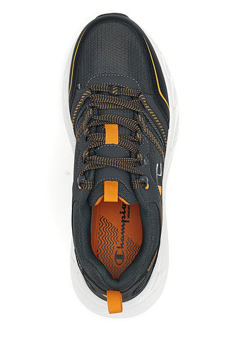 Graue und orangefarbene Champion Warrior Low Cut Shoe Fitnessschuhe