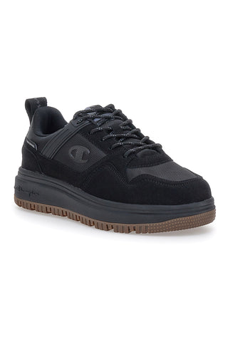 Champion rd18 Low Utility-Sneaker in Schwarz mit wasserdichten Schnürsenkeln