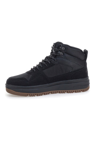 Schwarze Champion RD18 Mid Utility WP-Sneaker mit wasserdichten Schnürsenkeln